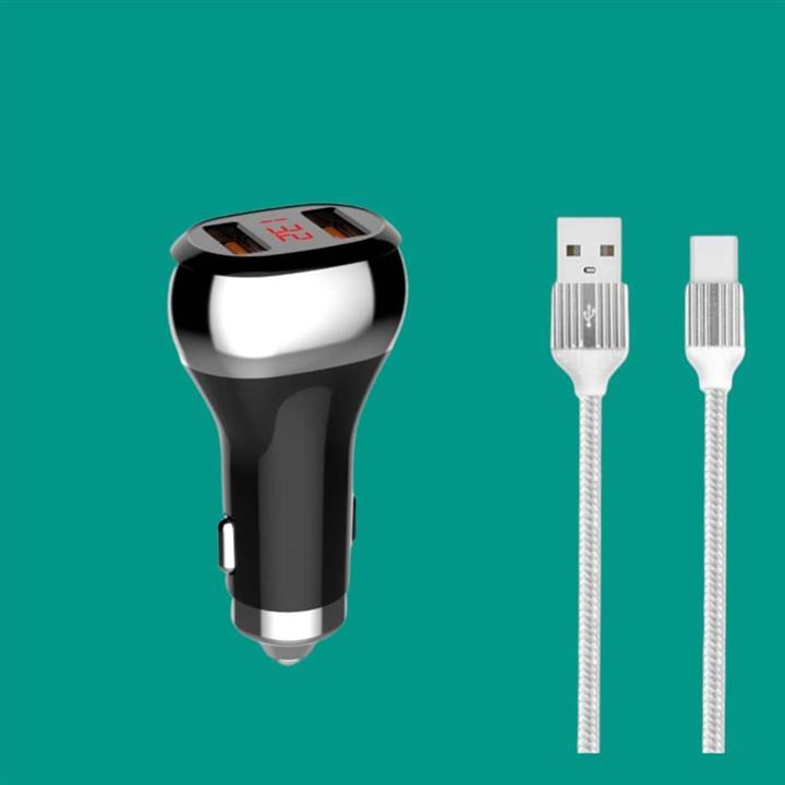 شارژر فندکی الدینیو مدل Quick به همراه کابل تبدیل microUSB LDNIO Quick Car Charger With microUSB Cable